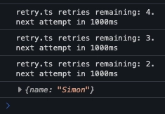 console output